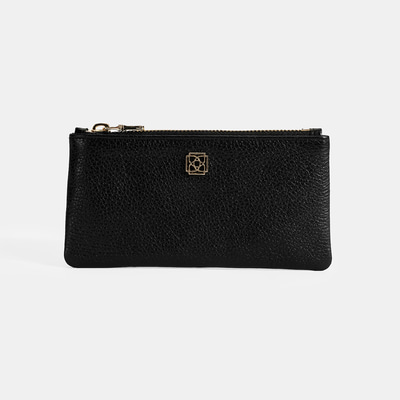 Kadın Siyah Fermuarlı Deri Cüzdan