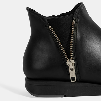 Kadın Siyah Fermuarlı DesaComfort Deri Bot