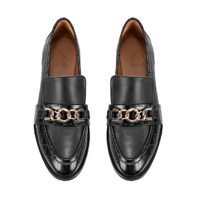 Kadın Siyah Günlük Deri Loafer