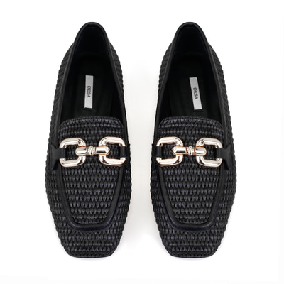 Kadın Siyah Hasır Loafer