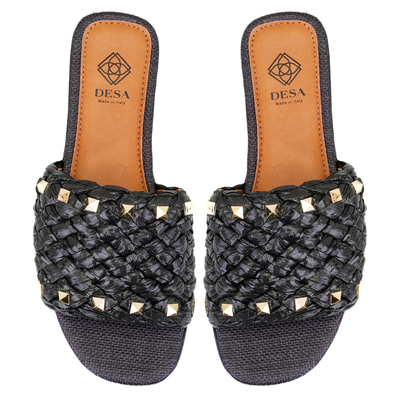 Kadın Siyah Hasır Terlik