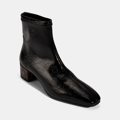 Kadın Siyah Kalın Topuklu Stretch Bot