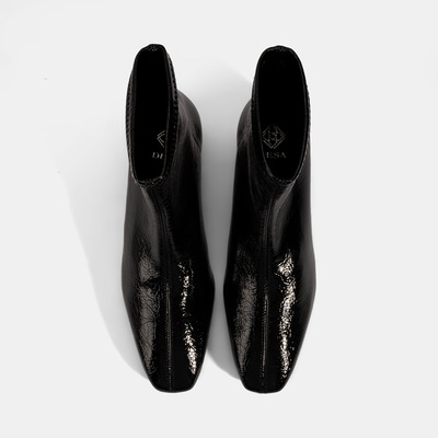 Kadın Siyah Kalın Topuklu Stretch Bot