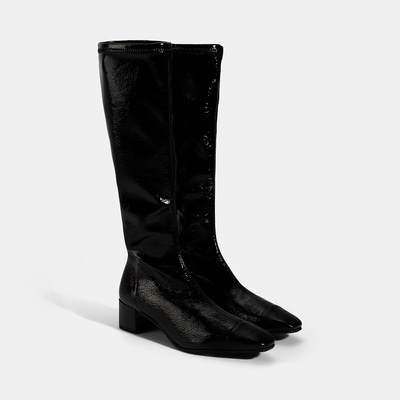 Kadın Siyah Kalın Topuklu Stretch Çizme