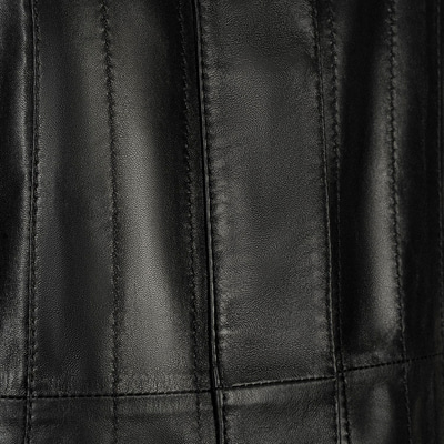 Kadın Siyah Kapüşonlu Deri Mont