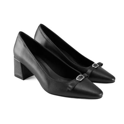 Kadın Siyah Klasik Deri Ayakkabı