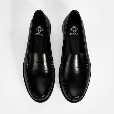 Kadın Siyah Klasik Deri Loafer