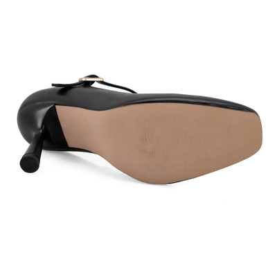 Kadın Siyah Klasik Topuklu Deri Ayakkabı