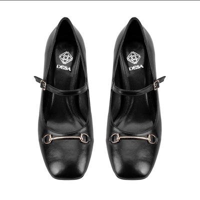 Kadın Siyah Klasik Topuklu Deri Ayakkabı