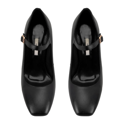 Kadın Siyah Klasik Topuklu Deri Ayakkabı