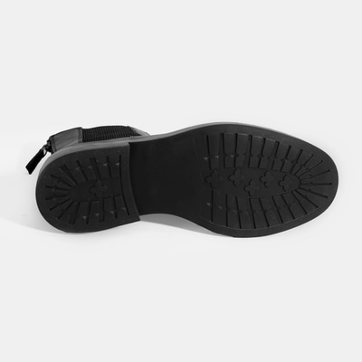 Kadın Siyah Lastikli Deri Chelsea Bot