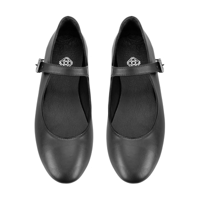 Kadın Siyah Mary Jane Deri Babet