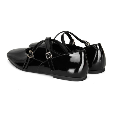 Kadın Siyah Mary Jane Deri Günlük Ayakkabı