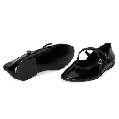 Kadın Siyah Mary Jane Deri Günlük Ayakkabı