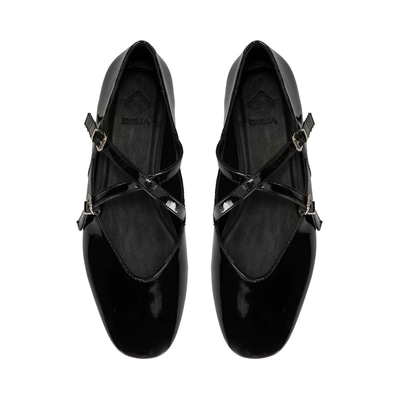 Kadın Siyah Mary Jane Deri Günlük Ayakkabı