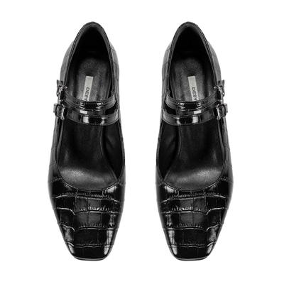 Kadın Siyah Mary Jane Deri Klasik Ayakkabı