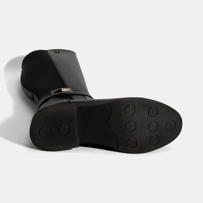 Kadın Siyah Metal Aksesuarlı Stretch Çizme