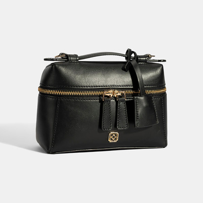 Kadın Siyah Mini Deri El Çantası