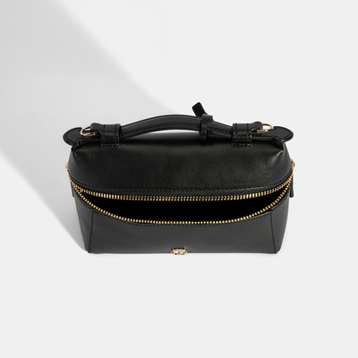 Kadın Siyah Mini Deri El Çantası