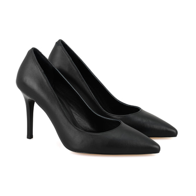 Kadın Siyah Napa Deri Stiletto