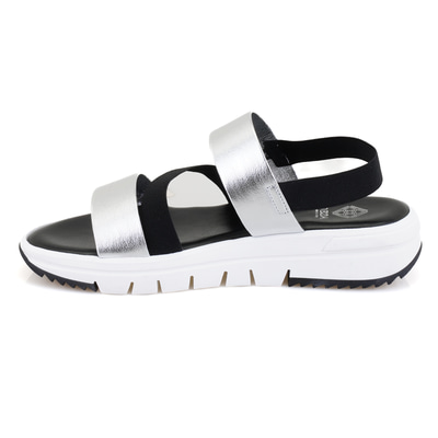 Kadın Siyah Platform Tabanlı Deri Sandalet