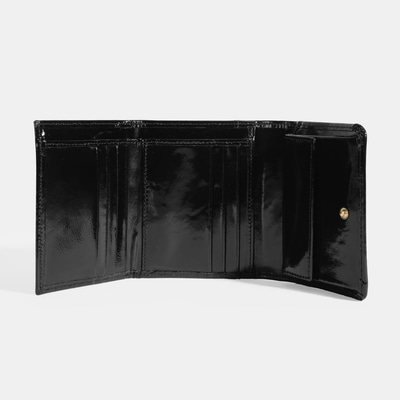 Kadın Siyah Rugan Deri Cüzdan