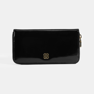 Kadın Siyah Rugan Deri Cüzdan