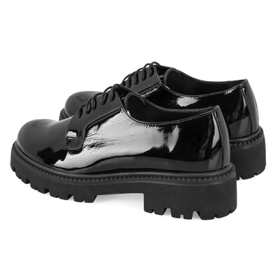 Kadın Siyah Rugan Deri Günlük Ayakkabı