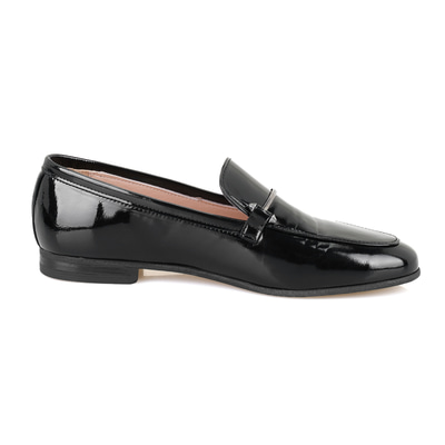 Kadın Siyah Rugan Deri Loafer