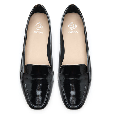 Kadın Siyah Rugan Loafer