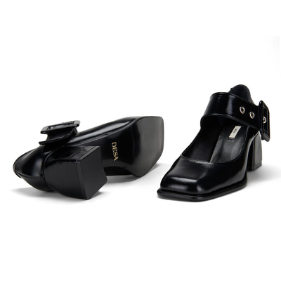 Kadın Siyah Rugan Mary Jane Ayakkabı