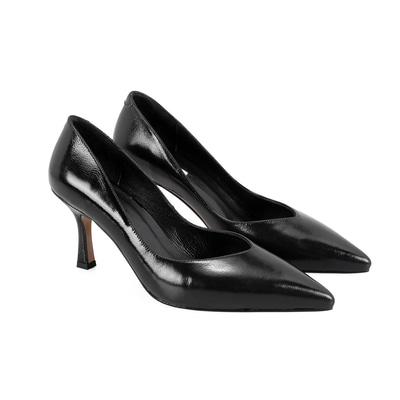 Kadın Siyah Rugan Stiletto