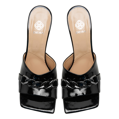 Kadın Siyah Rugan Terlik