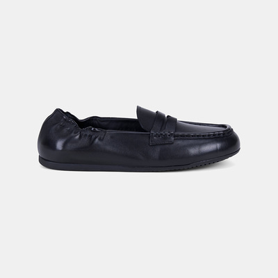 Kadın Siyah Slip-On Deri Loafer