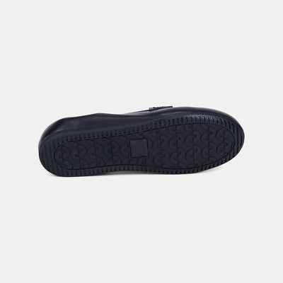 Kadın Siyah Slip-On Deri Loafer