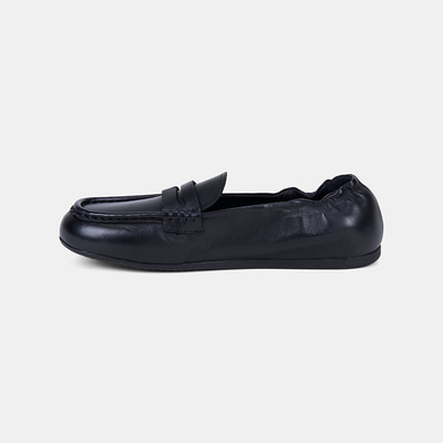 Kadın Siyah Slip-On Deri Loafer