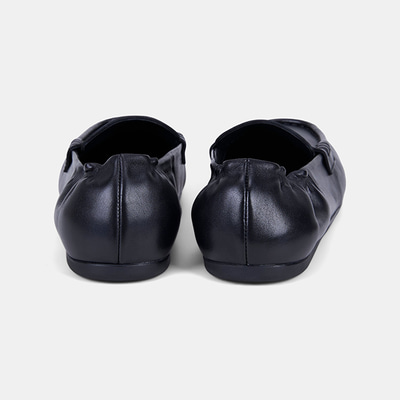 Kadın Siyah Slip-On Deri Loafer