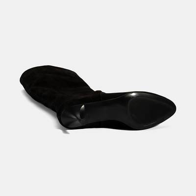 Kadın Siyah Süet Deri Çizme