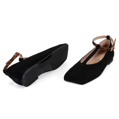 Kadın Siyah Süet Mary Jane Babet