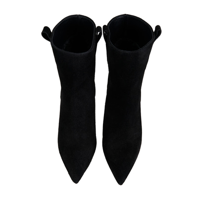 Kadın Siyah Süet Topuklu Bot