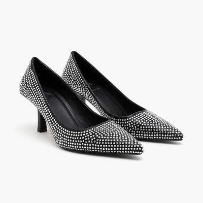 Kadın Siyah Taşlı Abiye Stiletto