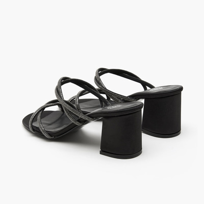 Kadın Siyah Taşlı Abiye Terlik