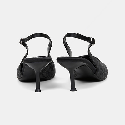 Kadın Siyah Taşlı Sivri Burunlu Topuklu Abiye Ayakkabı