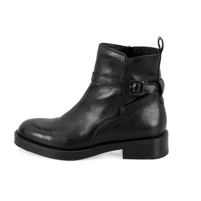 Kadın Siyah Toka Aksesuarlı Deri Bot