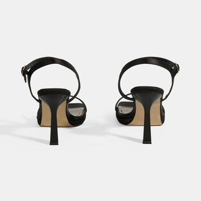 Kadın Siyah Toka Detaylı Topuklu Abiye Sandalet