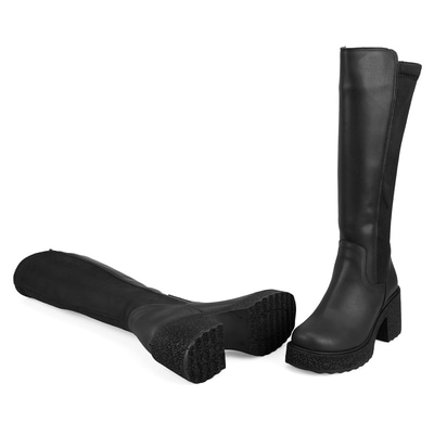 Kadın Siyah Topuklu Çizme