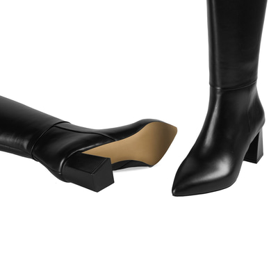Kadın Siyah Topuklu Çizme