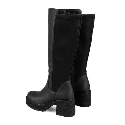 Kadın Siyah Topuklu Çizme