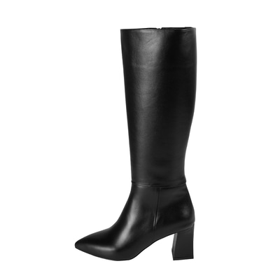 Kadın Siyah Topuklu Çizme