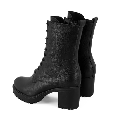 Kadın Siyah Topuklu Deri Bot